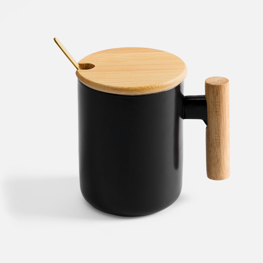 PS1710252274 Molti. Кружка с ложкой Eco Fusion, черная