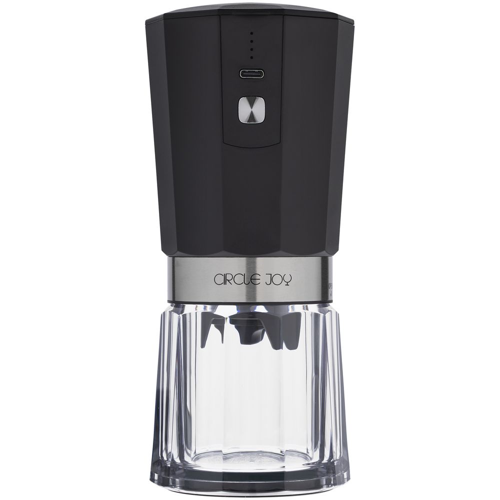 PS2408235500 Circle Joy. Портативная кофемолка Electric Coffee Grinder, черная с серебристым