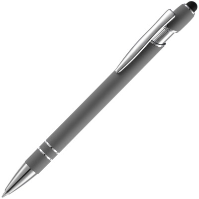 PS2408261490 Open. Ручка шариковая Pointer Soft Touch со стилусом, серая
