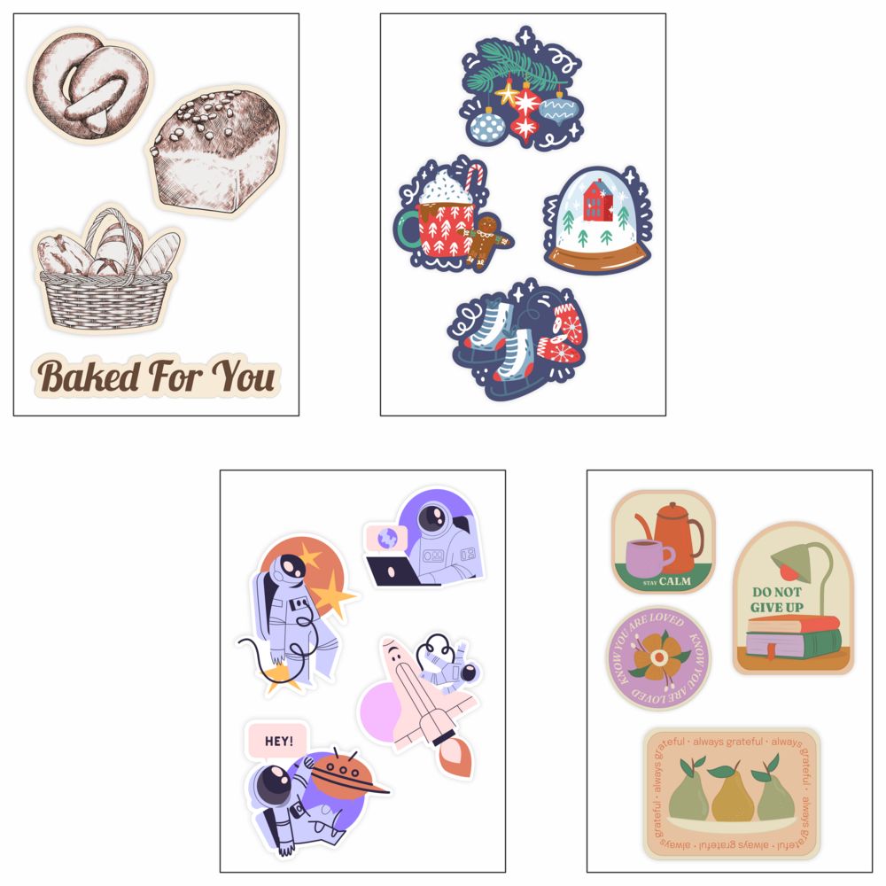PS2408261812 сделано в России. Объемные наклейки под смолой Sticker Pack на заказ