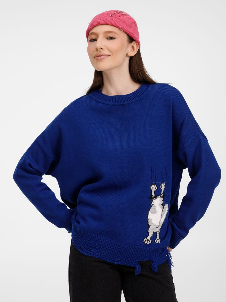 PS1710254928 teplo. Джемпер Sharpick, темно-синий (кобальт)