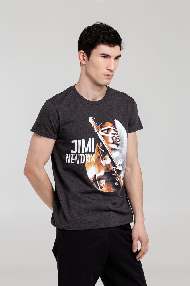 PS240823679 Author&#39;s Виктор Меламед. Футболка &laquo;Меламед. Jimi Hendrix&raquo;, черный меланж