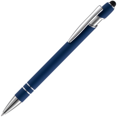 PS2408261487 Open. Ручка шариковая Pointer Soft Touch со стилусом, темно-синяя