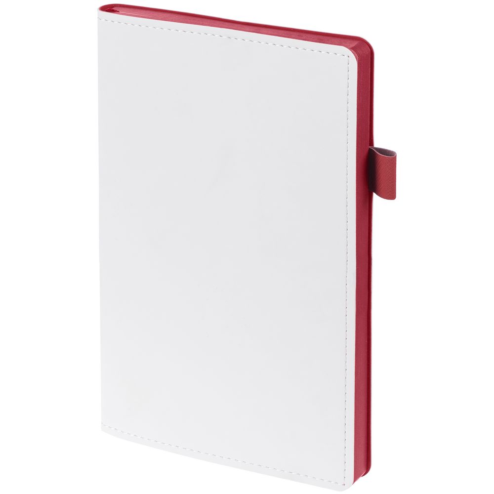 PS2408232828 Контекст. Ежедневник White Shall, недатированный, белый с красным