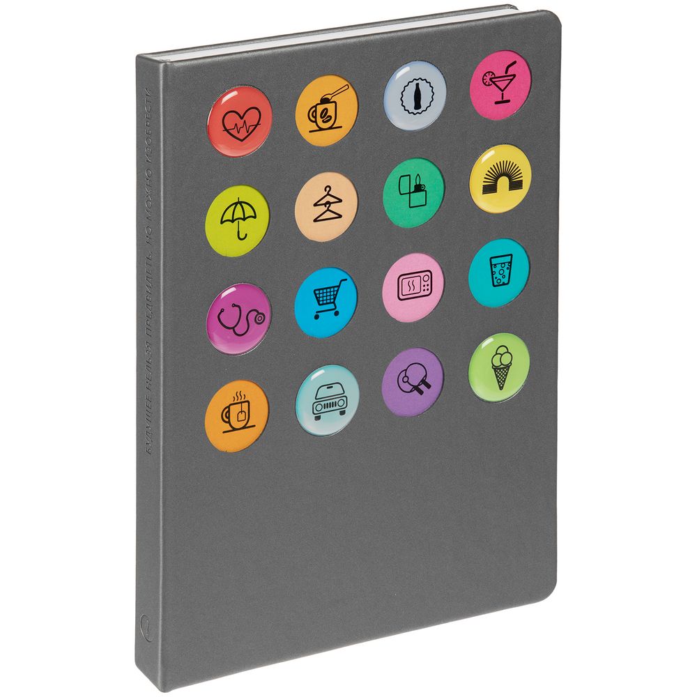 PS2408236393 Inspire. Ежедневник &laquo;История изобретений&raquo;, недатированный, серый
