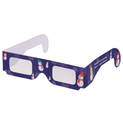 PS171031650 Новогодние 3D очки &laquo;Снеговики&raquo;, синие