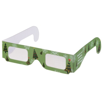 PS171031651 Новогодние 3D очки &laquo;Елочки&raquo;, зеленые
