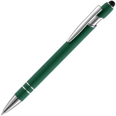 PS2408261492 Open. Ручка шариковая Pointer Soft Touch со стилусом, зеленая