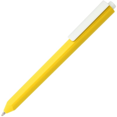 PS2006998 Open. Ручка шариковая Corner, желтая с белым