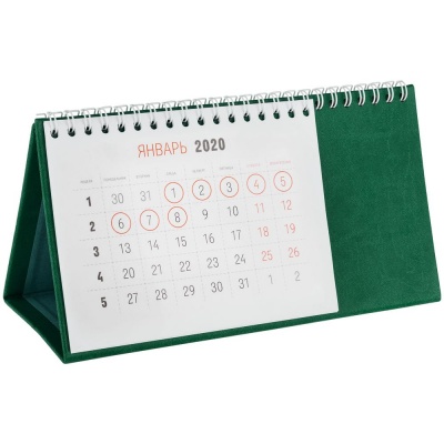 PS1701021335 Адъютант. Календарь настольный Brand, зеленый