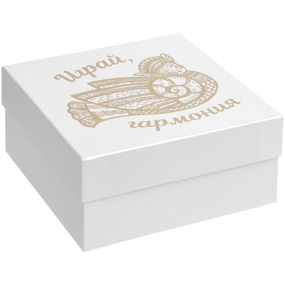 PS240823911 Коробка &laquo;Играй гармония&raquo;, с золотистым принтом