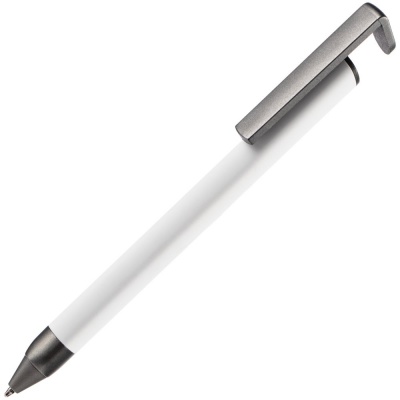 PS2408261117 Ручка шариковая Standic с подставкой для телефона, белая