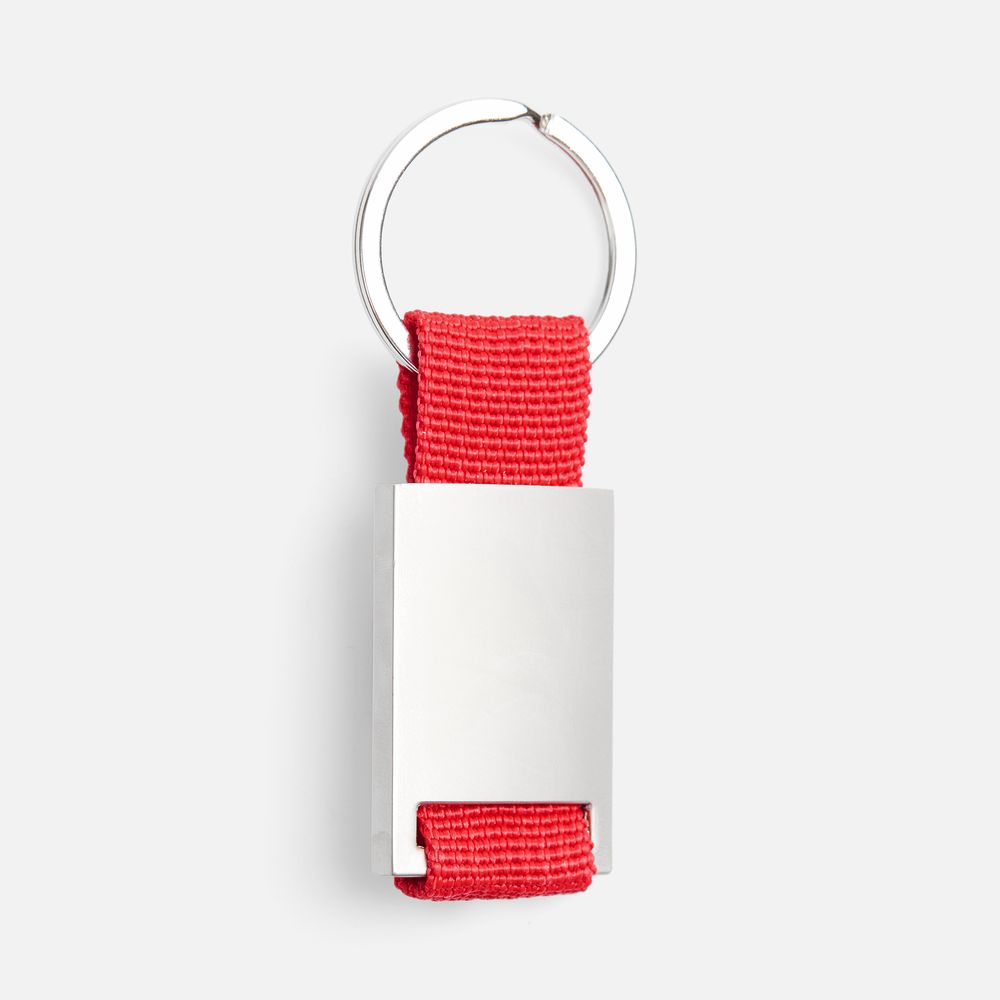 PS1710254257 Брелок Inlet с тканевой вставкой, красный