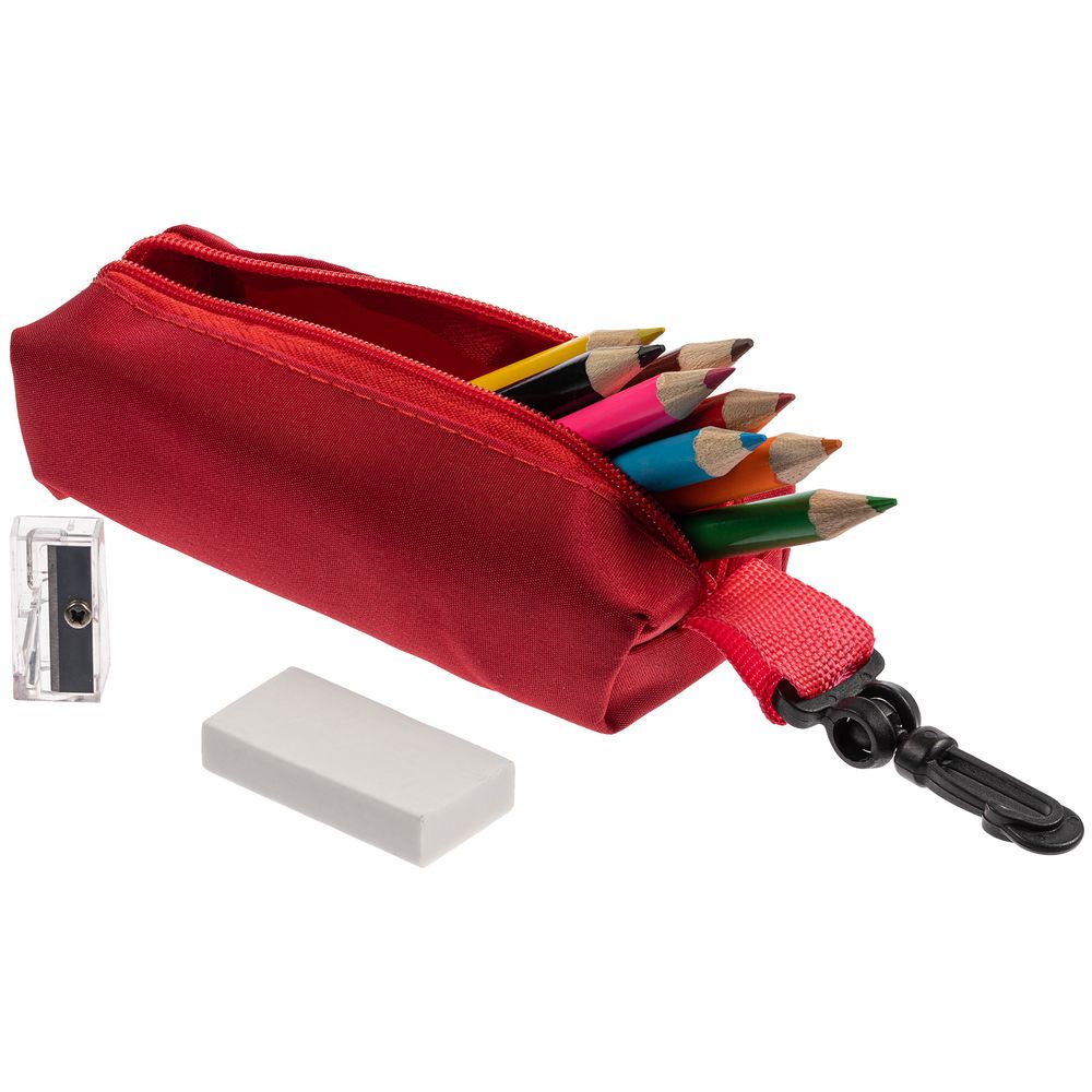 PS2408231241 Набор Hobby с цветными карандашами, ластиком и точилкой, красный