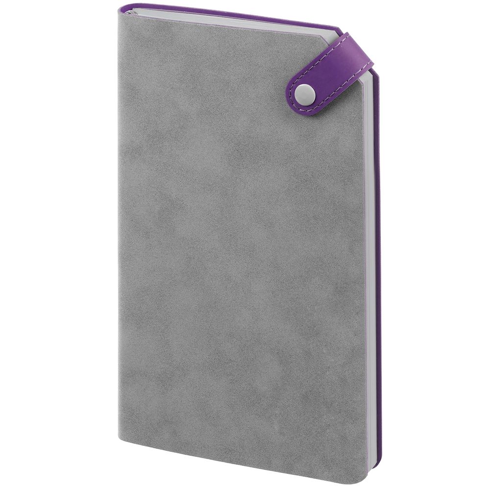 PS2408236127 Контекст. Ежедневник Corner, недатированный, серый с фиолетовым