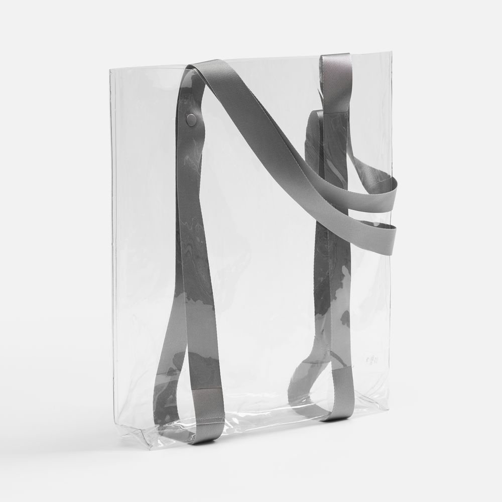 PS1710255395 Шопер Clear Fest, ver.2, прозрачный с серыми ручками