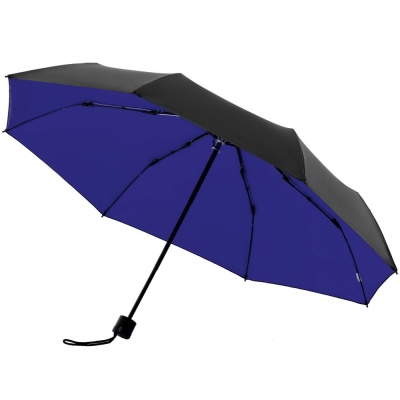 PS2102083208 Molti. Зонт складной с защитой от УФ-лучей Sunbrella, ярко-синий с черным