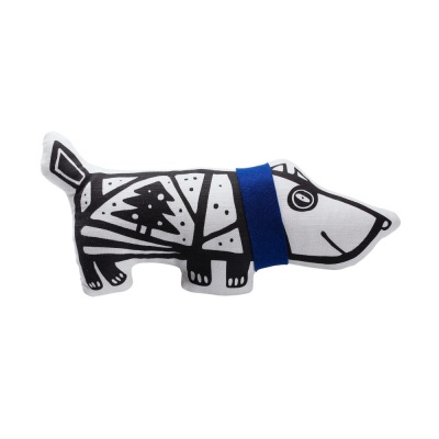 PS2002943 Игрушка &laquo;Собака в шарфе&raquo;, малая, белая с синим