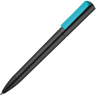 PS2006863 Ritter-Pen. Ручка шариковая Split Black Neon, черная с голубым