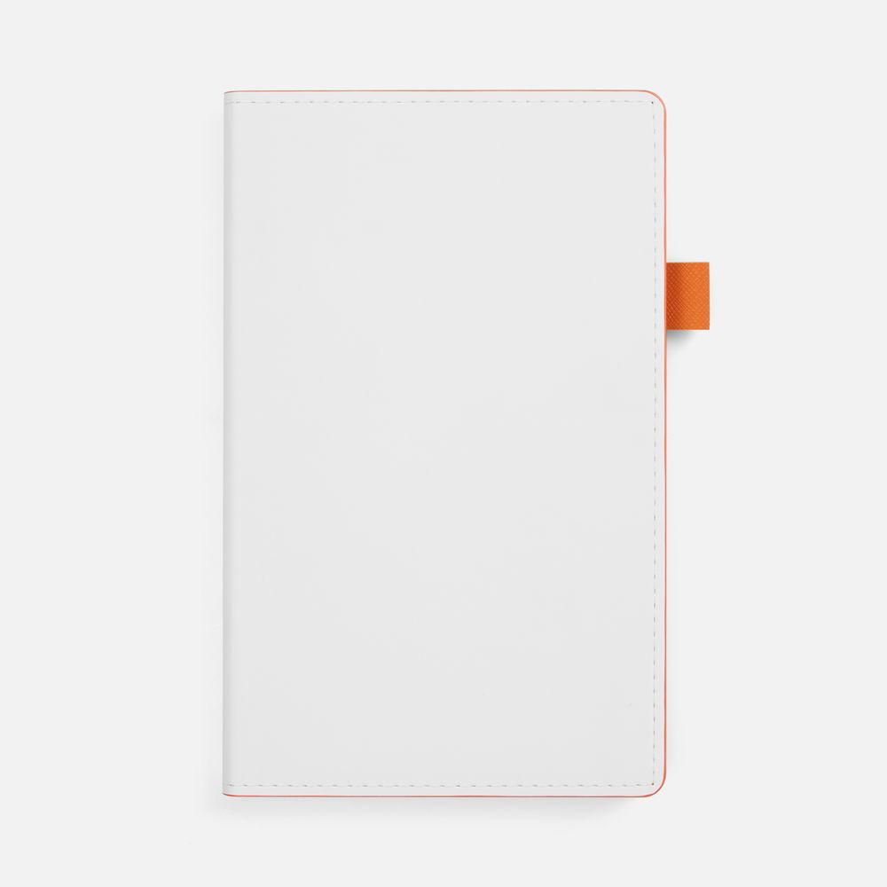 PS1710254388 Контекст. Ежедневник White Shall, недатированный, бело-оранжевый