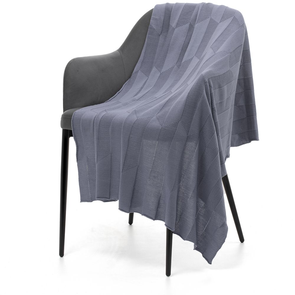 PS1710251004 teplo. Плед Rombus, серый (стальной)