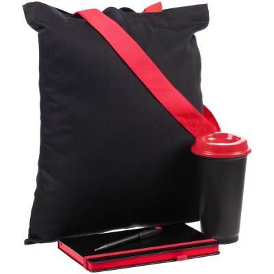 PS240826553 сделано в России. Набор Velours Bag, черный с красным