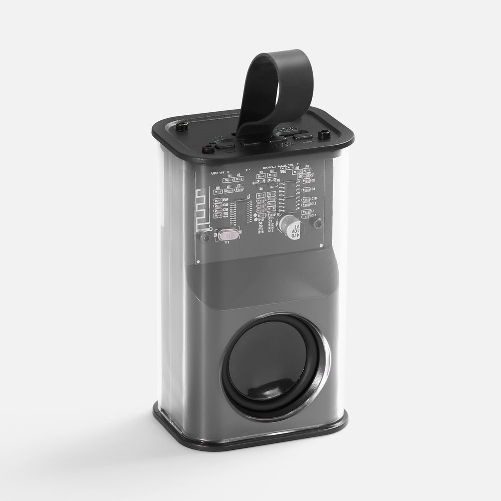 PS1710254253 Uniscend. Bluetooth-колонка с подсветкой Groove, серая