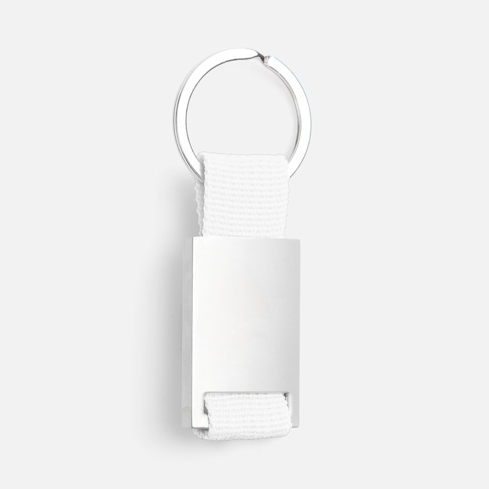 PS1710254255 Брелок Inlet с тканевой вставкой, белый