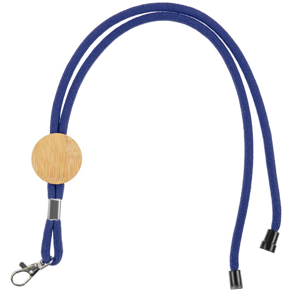 PS1710252989 Шнурок для бейджа Tube Wood, синий