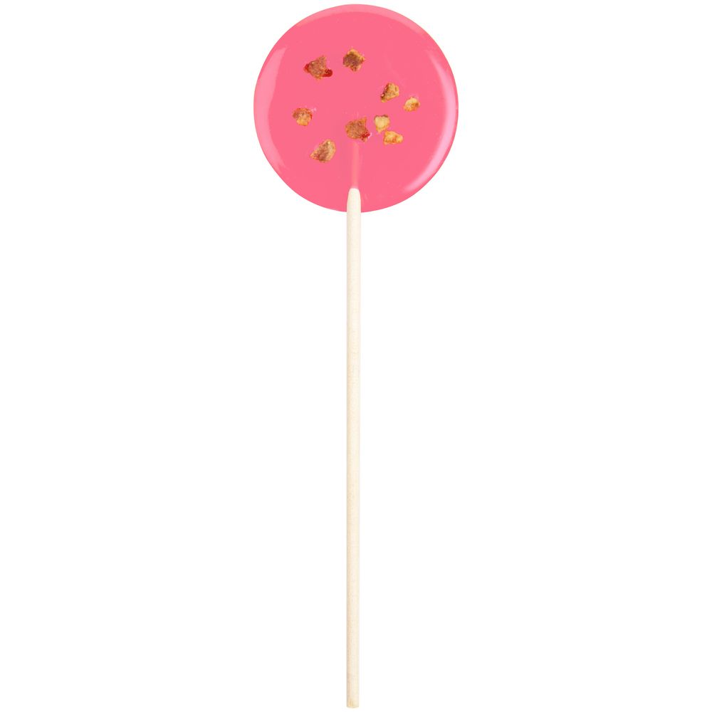 PS2408233785 сделано в России. Леденец Lollifruit, красный с сублимированной клубникой