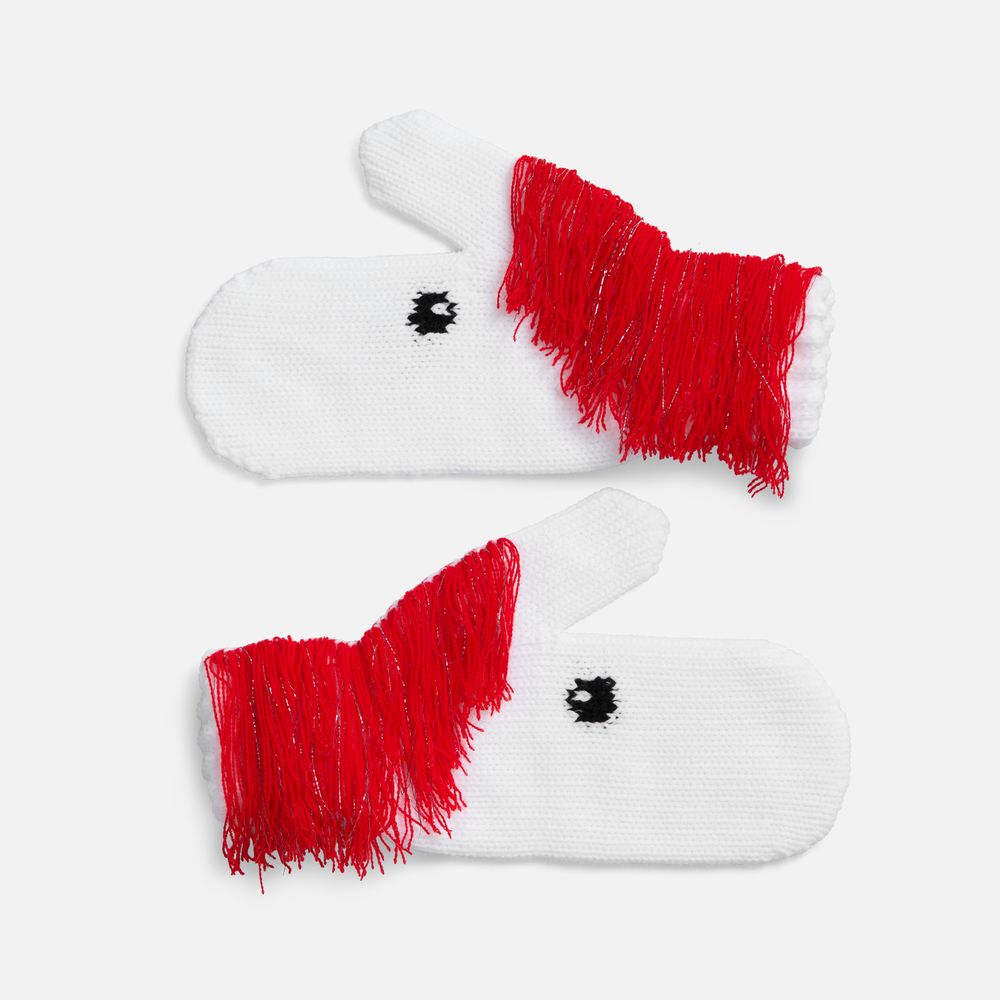 PS1710255183 teplo. Варежки &laquo;Игогошки&raquo;, с красной гривой