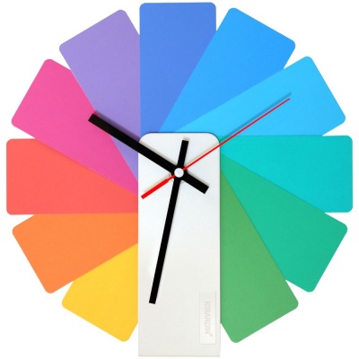 PS2009067 Часы настенные Transformer Clock. White & Multicolor