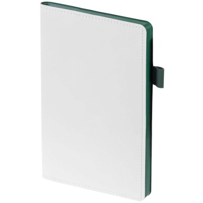 PS2408232830 Контекст. Ежедневник White Shall, недатированный, белый с зеленым