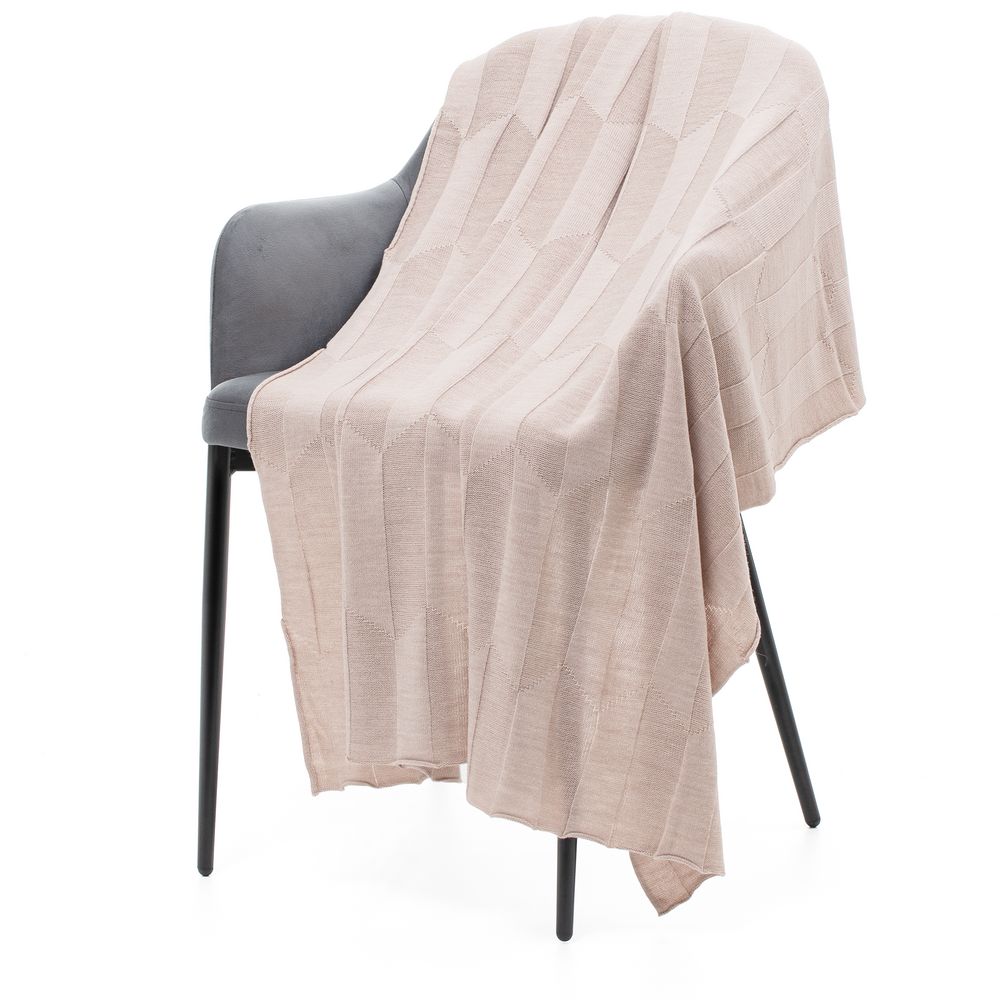 PS1710251009 teplo. Плед Rombus, бежевый меланж