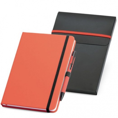 PS2009383 Набор: блокнот Advance с ручкой, красный с черным