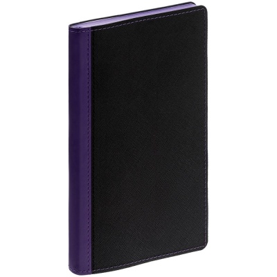 PS2408233257 Контекст. Ежедневник Nice Twice, недатированный, черный с фиолетовым