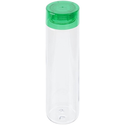 PS2011618 Бутылка для воды Aroundy, прозрачная с зеленой крышкой