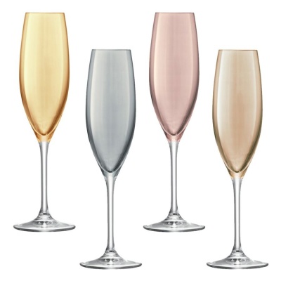 PS2102089952 LSA International. Набор бокалов для шампанского Polka Flute, металлик