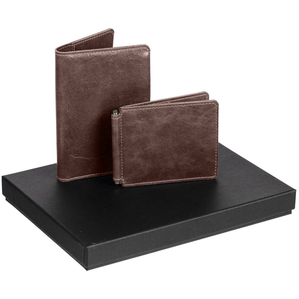 PS2408236335 сделано в России Apache. Набор Apache Billfold, темно-коричневый