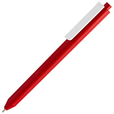 PS2013765 Pigra. Ручка шариковая Pigra P03 Mat, красная с белым