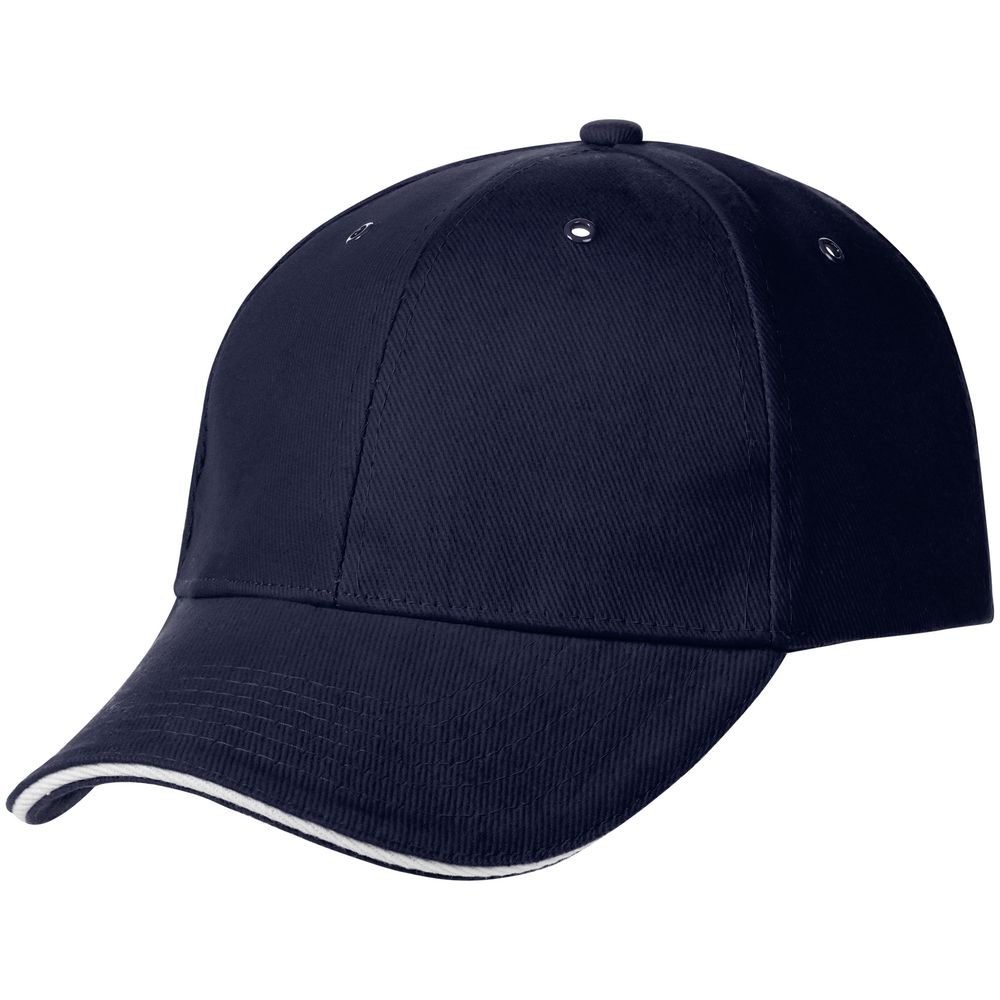 PS2408234214 Molti. Бейсболка Generic, темно-синяя с белым кантом