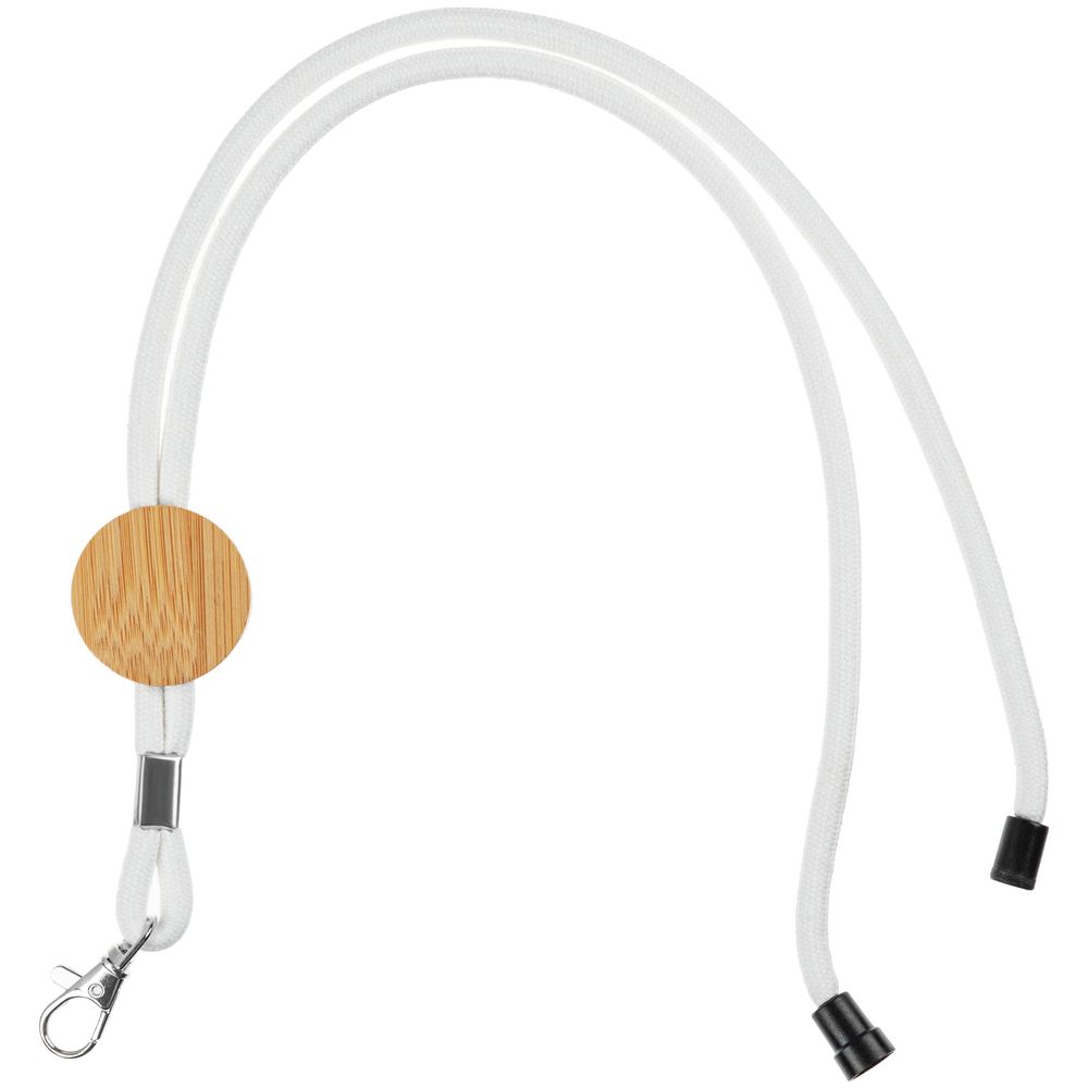 PS1710252990 Шнурок для бейджа Tube Wood, белый