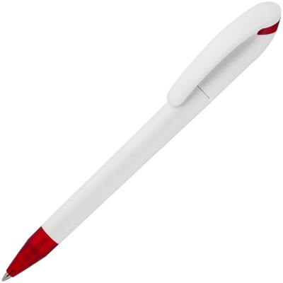 PSB-WHT9C Burger Pen. Ручка шариковая Beo Sport, белая с красным