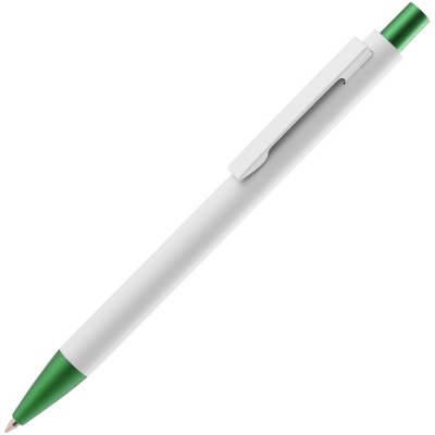 PS2203154442 Open. Ручка шариковая Chromatic White, белая с зеленым