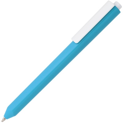 PS2006995 Open. Ручка шариковая Corner, голубая с белым