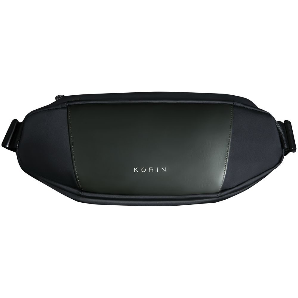 PS2408235056 Korin. Сумка кроссбоди FlipSling, черная c зеленым