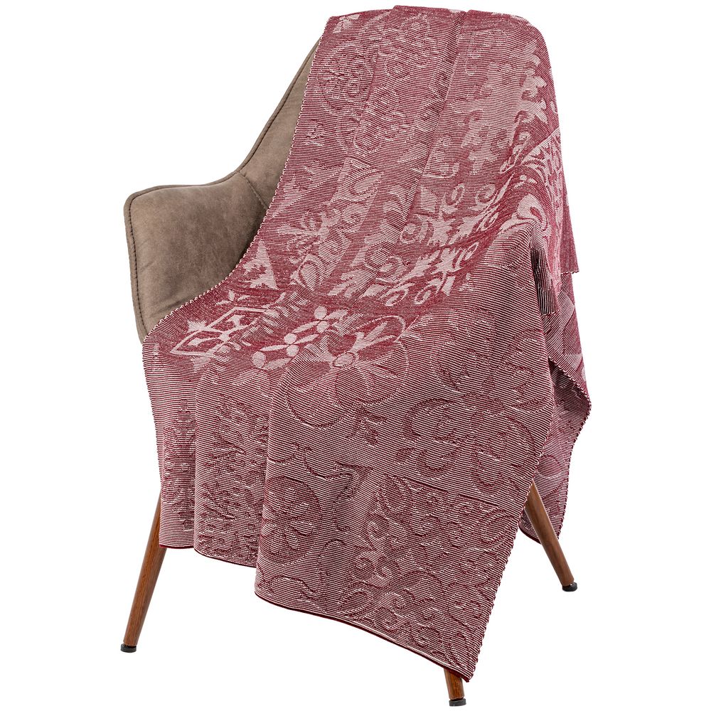 PS2408233764 teplo. Плед Ornamental, бордовый