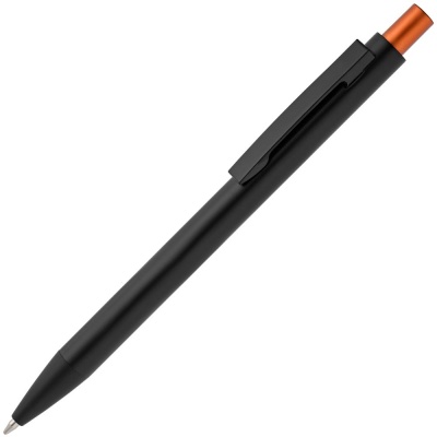 PS2010926 Open. Ручка шариковая Chromatic, черная с оранжевым