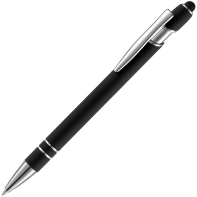 PS2408261489 Open. Ручка шариковая Pointer Soft Touch со стилусом, черная