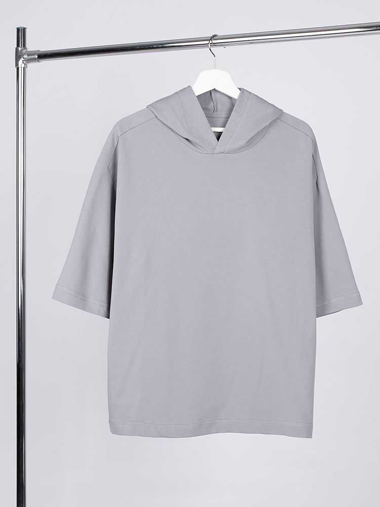 PS171025699 Manevr Neofit. Футболка оверсайз унисекс с капюшоном Neofit, светло-серая